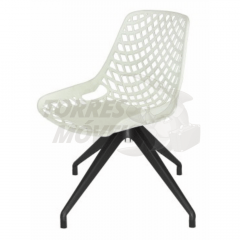 Cadeira Ella Com Base Giratória - Encosto Vazado Sem Braço