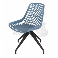 Cadeira Ella Com Base Giratória - Encosto Vazado Sem Braço